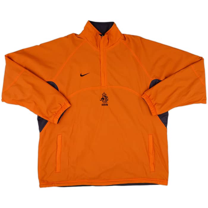2000-01 Netherlands Nike Reversible 1/4 Zip Track Jacket - 10/10 - (L)