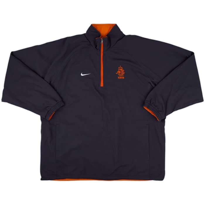 2000-01 Netherlands Nike Reversible 1/4 Zip Track Jacket - 10/10 - (L)
