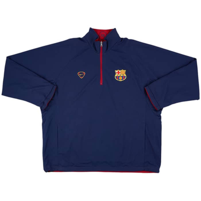 2000-01 Barcelona Nike Reversible 1/2 Zip Track Jacket - 8/10 - (XL)