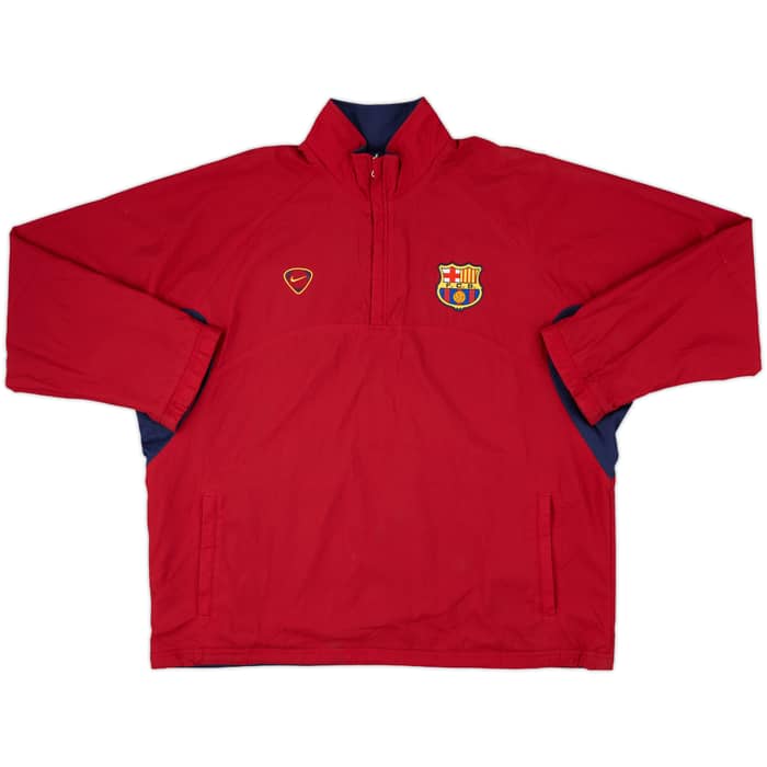 2000-01 Barcelona Nike Reversible 1/2 Zip Track Jacket - 8/10 - (XL)