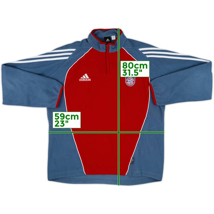 2005-06 Bayern Munich adidas 1/4 Zip Fleece Top - 8/10 - (L/XL)