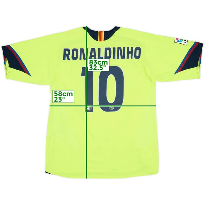 2005-06 Barcelona Away Shirt Ronaldinho #10 - 9/10 - (XL)