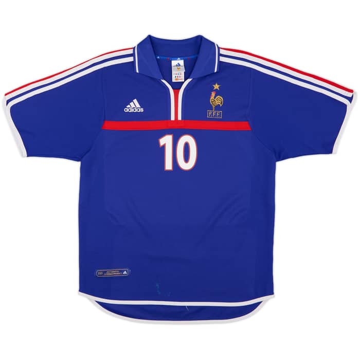 2000-02 France Home Shirt Zidane #10 - 8/10 - (M)