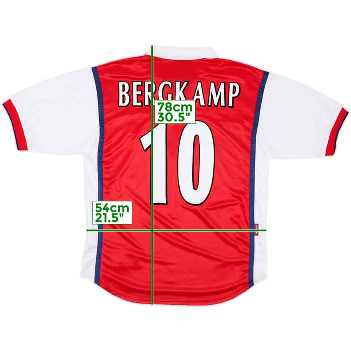 1998-99 Arsenal Home Shirt Bergkamp #10 - 8/10 - (M)