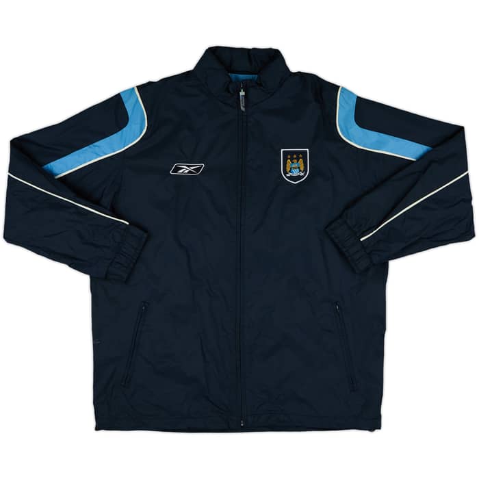 2004-06 Manchester City Reebok Hooded Rain Jacket - 6/10 - (L)