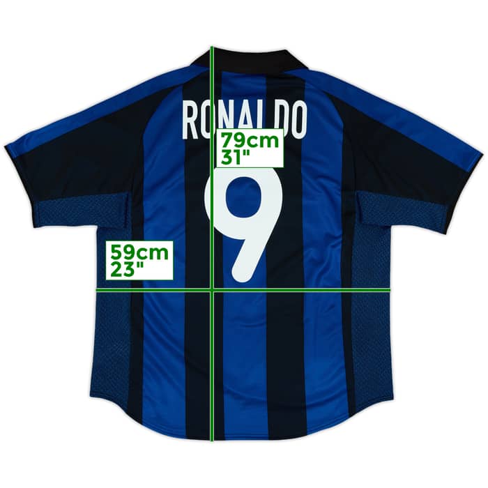 2001-02 Inter Milan Home Shirt Ronaldo #9 - 8/10 - (L)