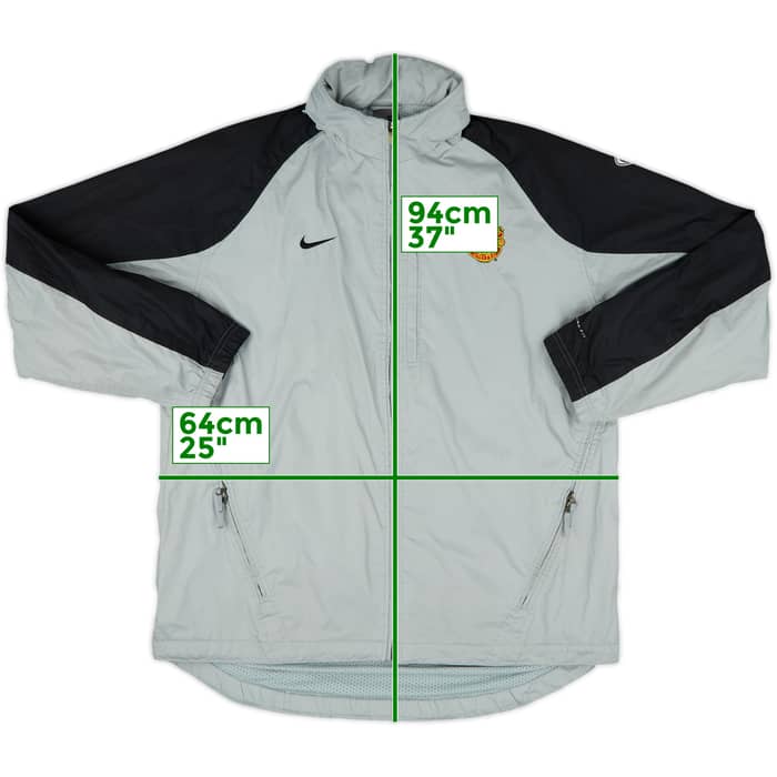2003-04 Manchester United Nike Hooded Rain Jacket - 7/10 - (XL)