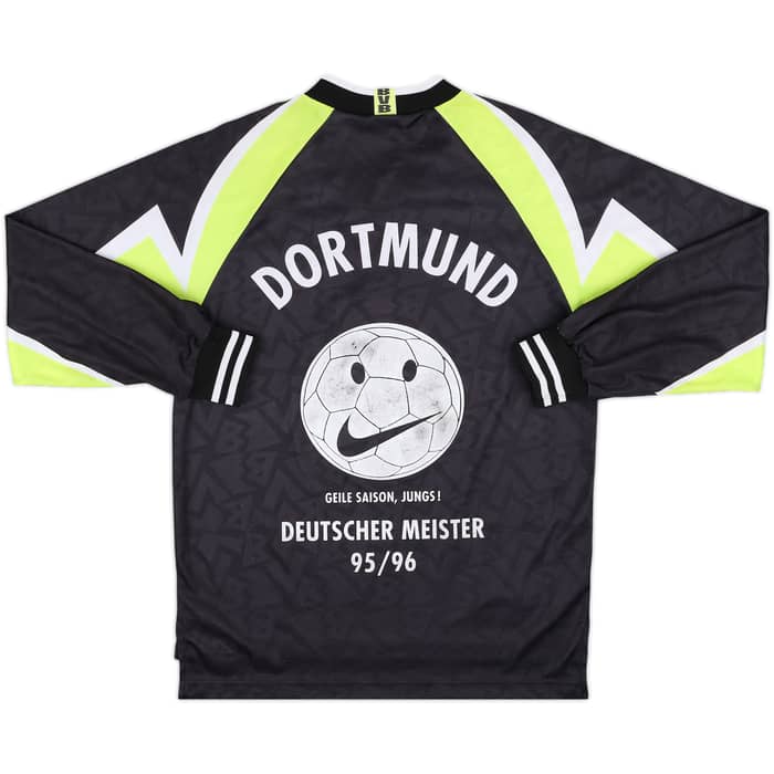 1995-96 Borussia Dortmund Deutscher Meister Away L/S Shirt - 8/10 - (S)