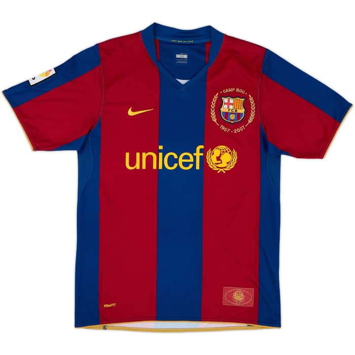 2007-08 Barcelona Home Shirt Henry #14 - 9/10 - (S)