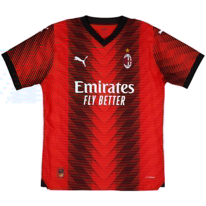 2023-24 AC Milan Authentic Home Shirt - 10/10 - (M)