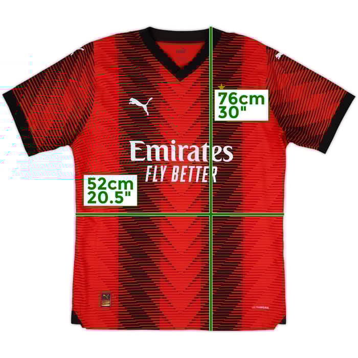 2023-24 AC Milan Authentic Home Shirt - 10/10 - (M)
