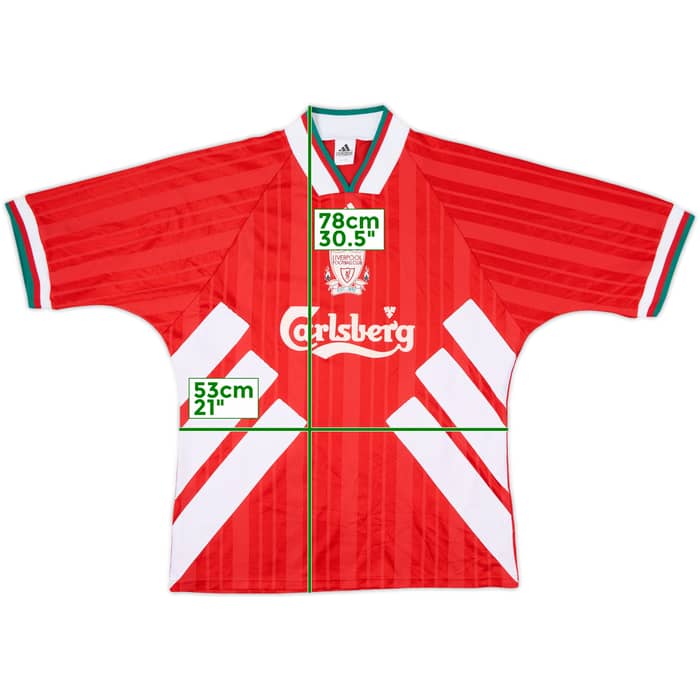 1993-95 Liverpool Home Shirt - 8/10 - (L/XL)