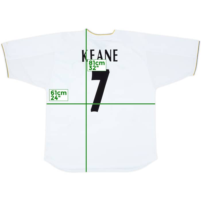 2000-02 Leeds United Home Shirt Keane #7 - 7/10 - (XXL)