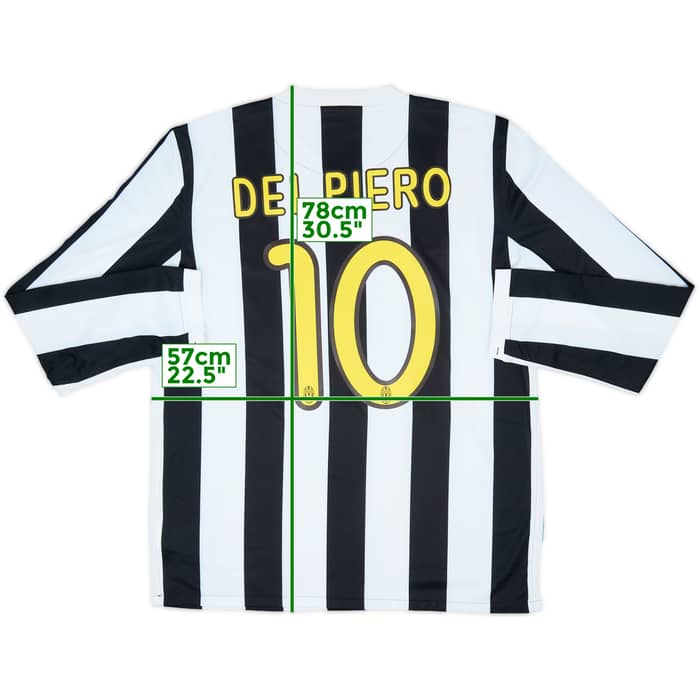 2009-10 Juventus Home L/S Shirt Del Piero #10 - 8/10 - (L)