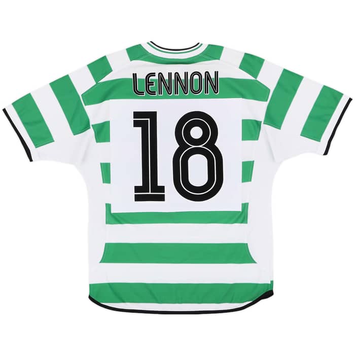 2001-03 Celtic Home Shirt Lennon #18 - 7/10 - (M)