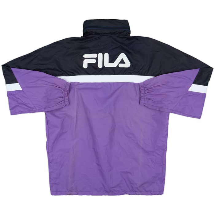 1997-98 Fiorentina Fila Hooded 1/4 Zip Track Jacket - 9/10 - (XL)
