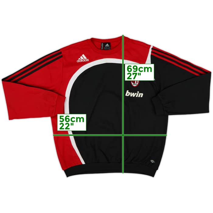 2007-08 AC Milan adidas Sweat Top - 7/10 - (M)