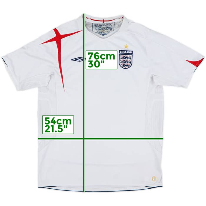 2005-07 England Home Shirt - 5/10 - (L)