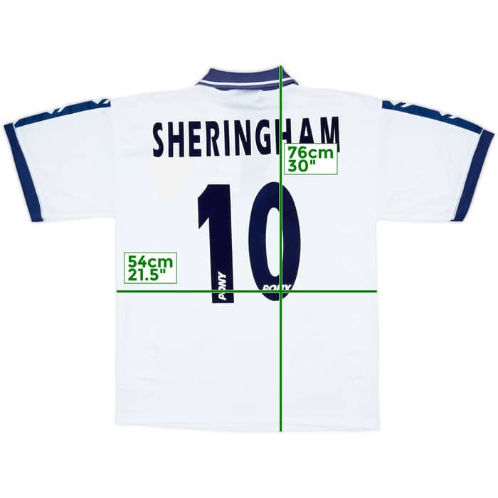 1995-97 Tottenham Home Shirt Sheringham #10 - 9/10 - (M)