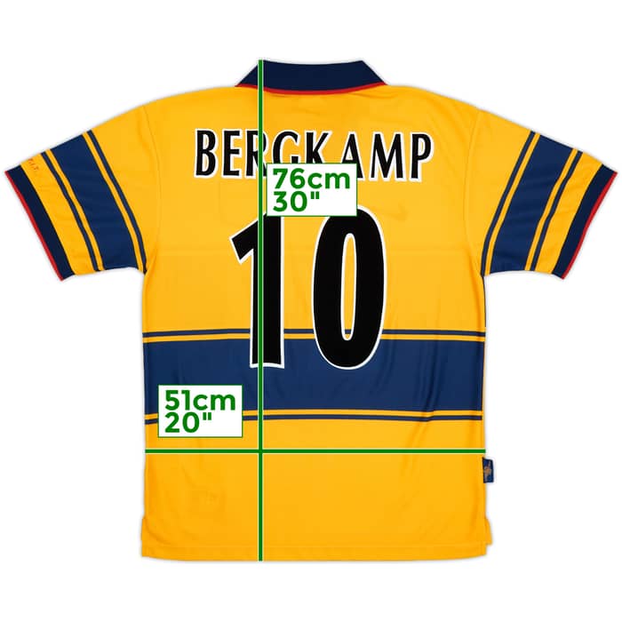 1997-99 Arsenal Away Shirt Bergkamp #10 - 9/10 - (M)