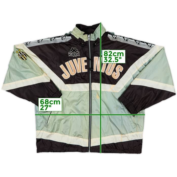 1995-96 Juventus Kappa Hooded 1/4 Zip Rain Jacket - 5/10 - (L)