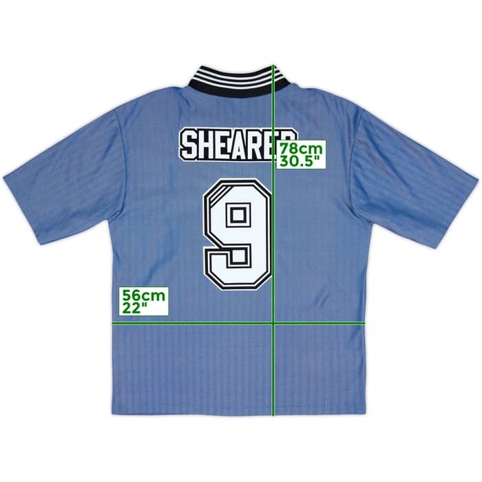 1996-97 Newcastle Away Shirt Shearer #9 - 8/10 - (L)