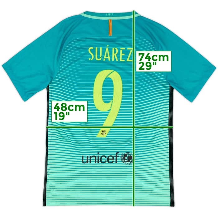 2016-17 Barcelona Third Shirt Suarez #9 - 8/10 - (S)