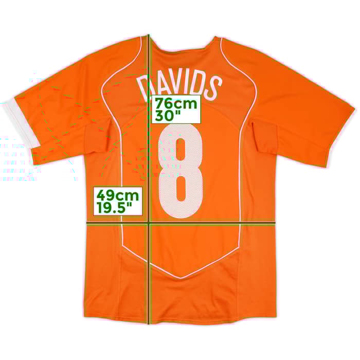 2004-06 Netherlands Home Shirt Davids #8 - 8/10 - (M)