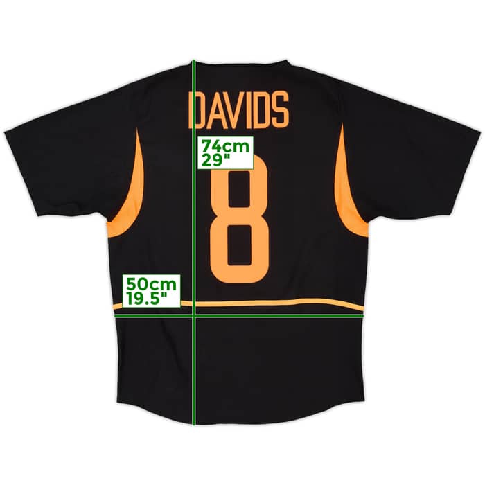 2002-04 Netherlands Away Shirt Davids #8 - 8/10 - (M)