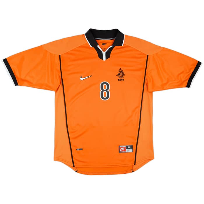1998-00 Netherlands Home Shirt Bergkamp #8 - 10/10 - (M)