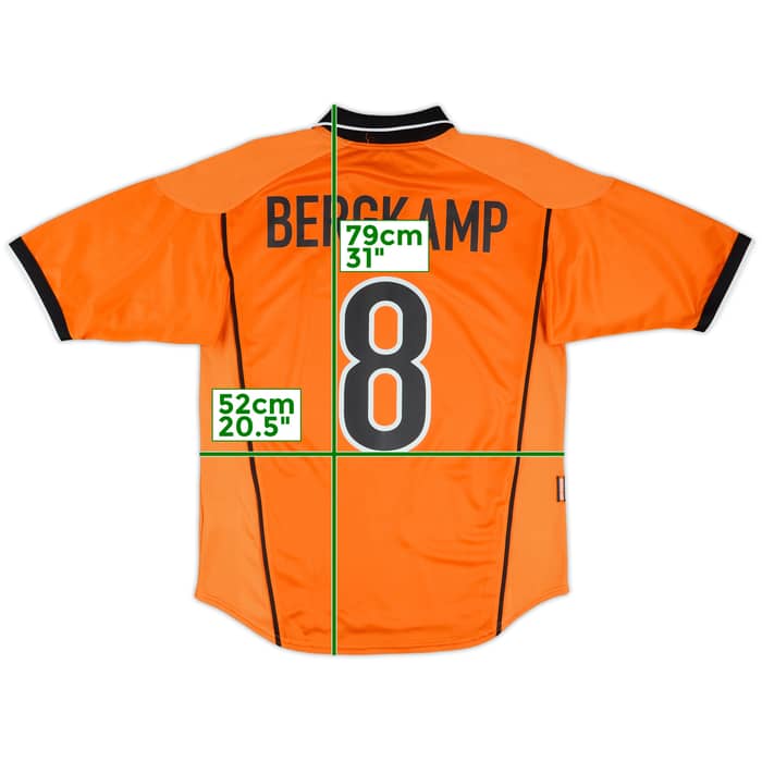 1998-00 Netherlands Home Shirt Bergkamp #8 - 10/10 - (M)