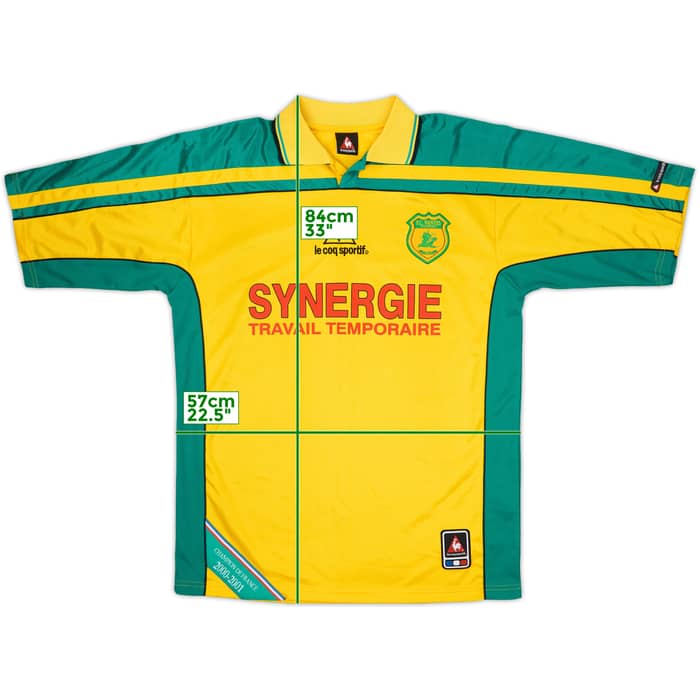 2001-02 Nantes Home Shirt - 9/10 - (XL)