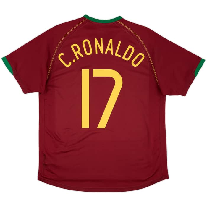 2006-08 Portugal Home Shirt C.Ronaldo #17 - 8/10 - (L)