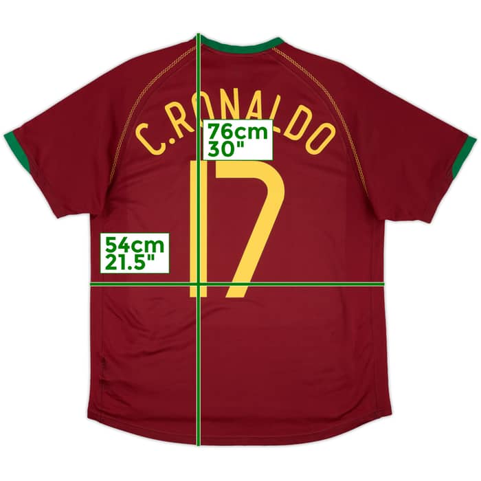 2006-08 Portugal Home Shirt C.Ronaldo #17 - 8/10 - (L)