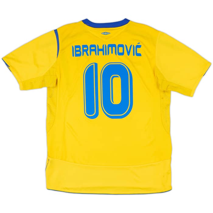 2005-06 Sweden Home Shirt Ibrahimovic #10 - 7/10 - (L)