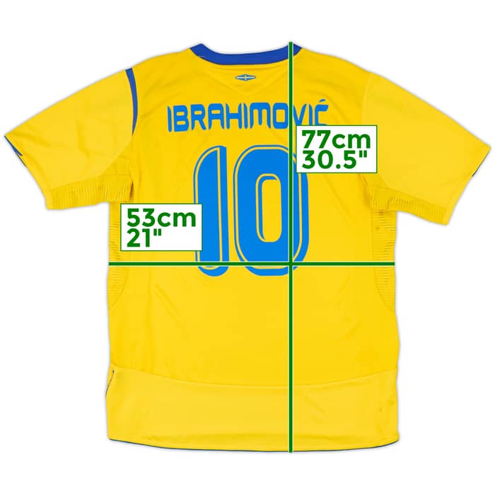 2005-06 Sweden Home Shirt Ibrahimovic #10 - 7/10 - (L)