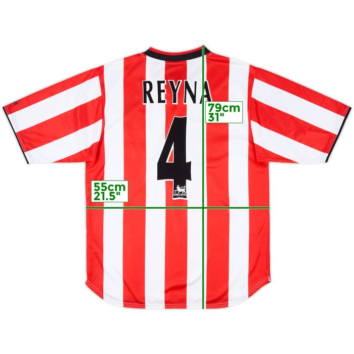 2000-02 Sunderland Home Shirt Reyna #4 - 8/10 - (M)
