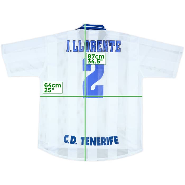 1998-99 Tenerife Home Shirt J.Llorente #2 - 7/10 - (XXL)