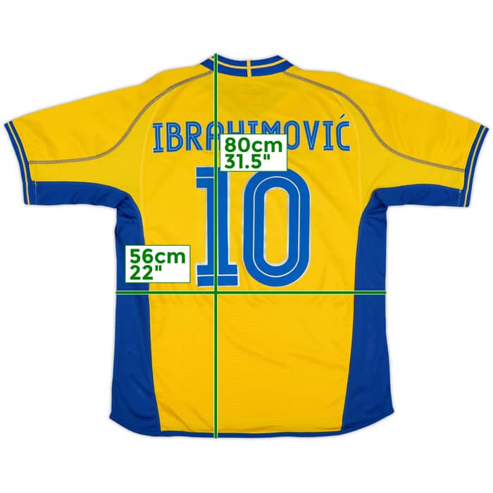 2003-04 Sweden Home Shirt Ibrahimovic #10 - 9/10 - (L)