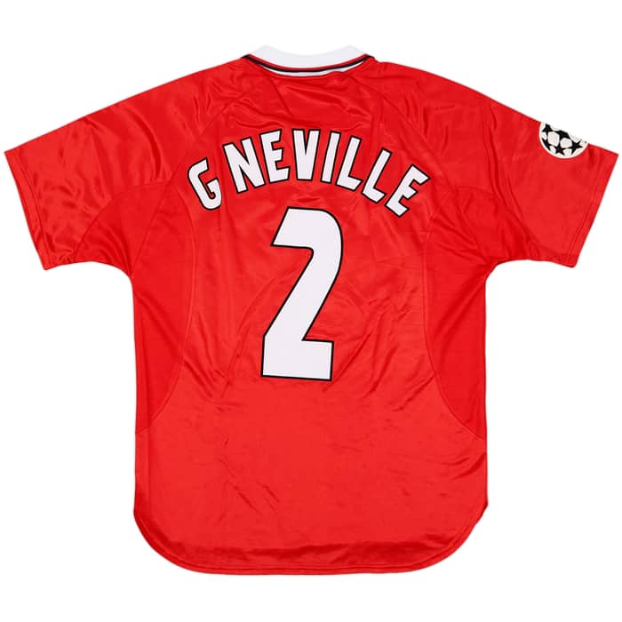 1997-00 Manchester United CL Shirt G.Neville #2 - 8/10 - (M)