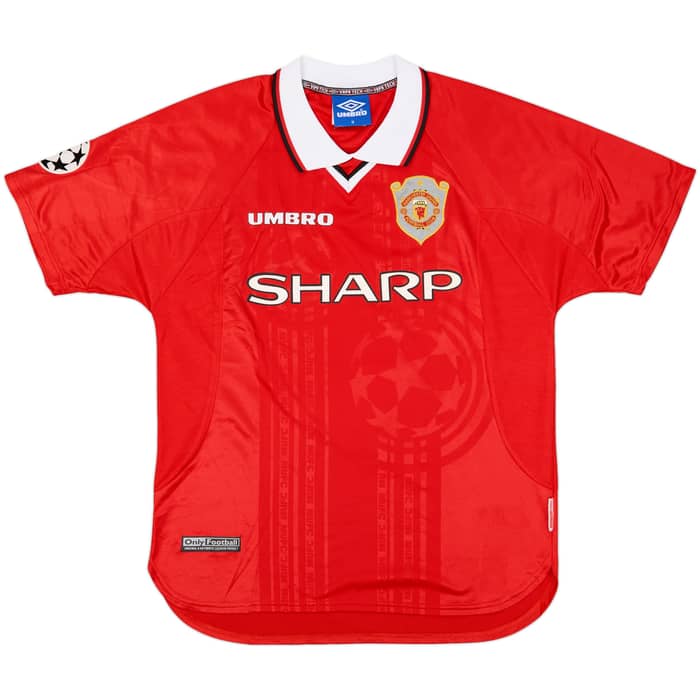 1997-00 Manchester United CL Shirt G.Neville #2 - 8/10 - (M)