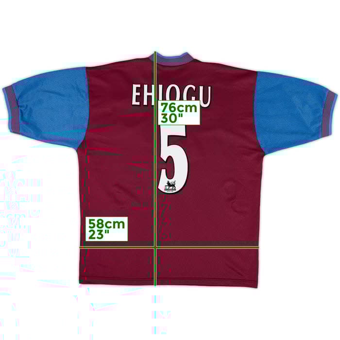 1997-98 Aston Villa Home Shirt Ehiogu #5 - 9/10 - (L)