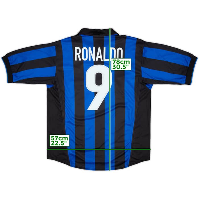 1998-99 Inter Milan Home Shirt Ronaldo #9 - 9/10 - (M)