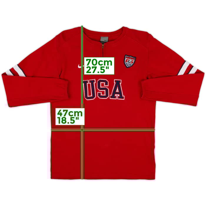 2002-03 USA Nike 1/4 Zip Sweat Top - 6/10 - (S)