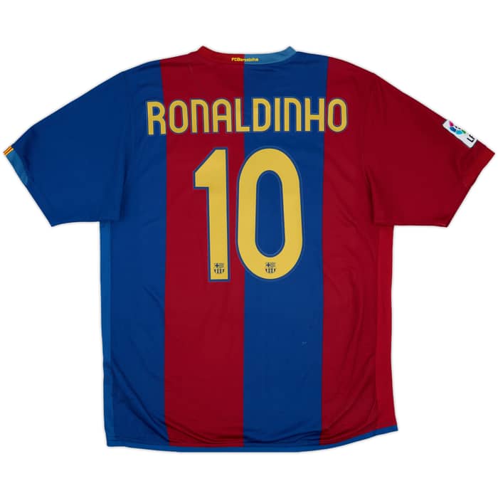 2006-07 Barcelona Home Shirt Ronaldinho #10 - 6/10 - (L)
