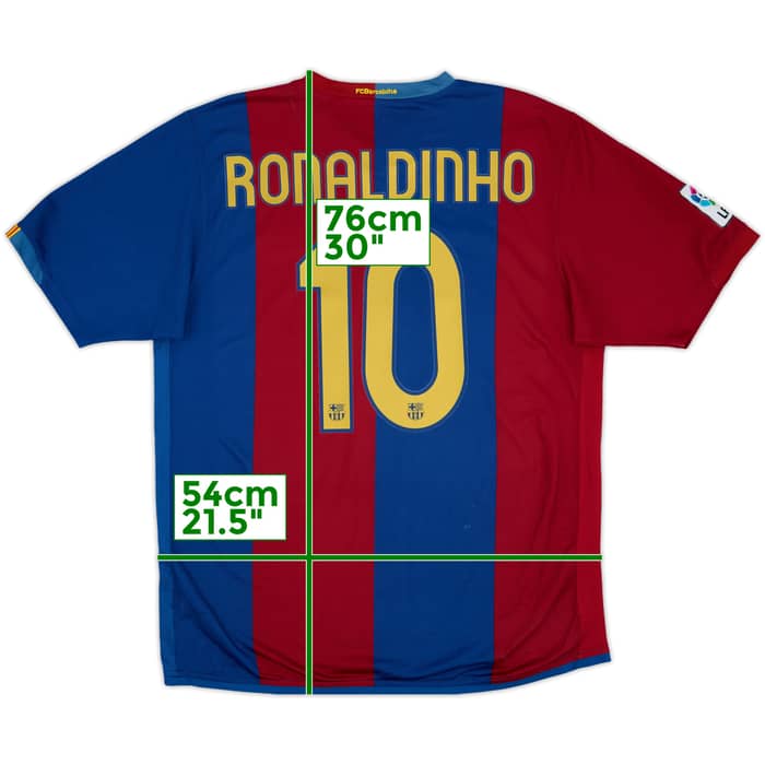 2006-07 Barcelona Home Shirt Ronaldinho #10 - 6/10 - (L)
