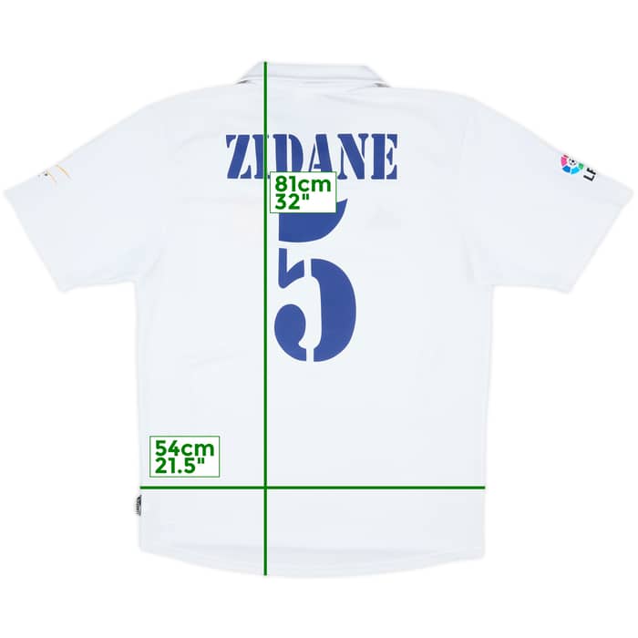 2002-03 Real Madrid Centenary Home Shirt Zidane #5 - 8/10 - (M)