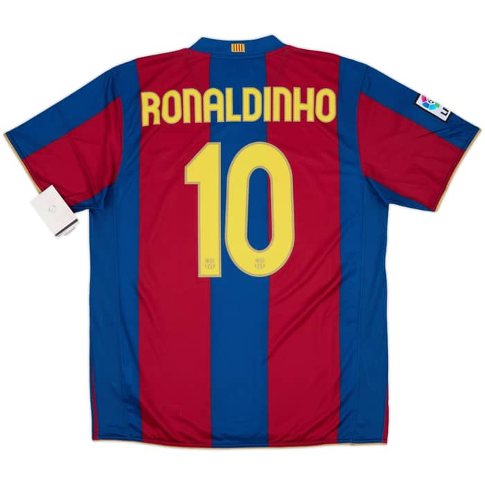 2007-08 Barcelona Home Shirt Ronaldinho #10 (L)