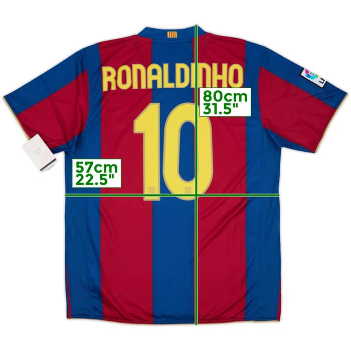 2007-08 Barcelona Home Shirt Ronaldinho #10 (L)