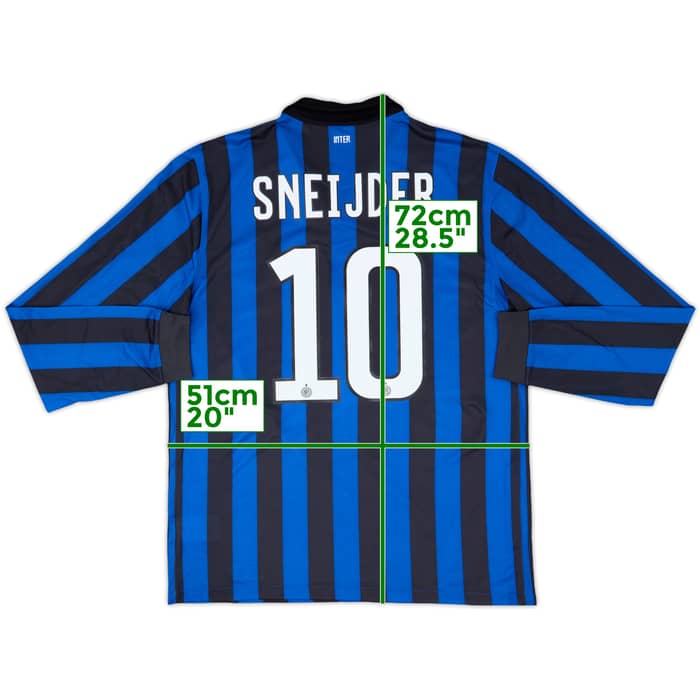 2011-12 Inter Milan Home L/S Shirt Sneijder #10 - 6/10 - (L)